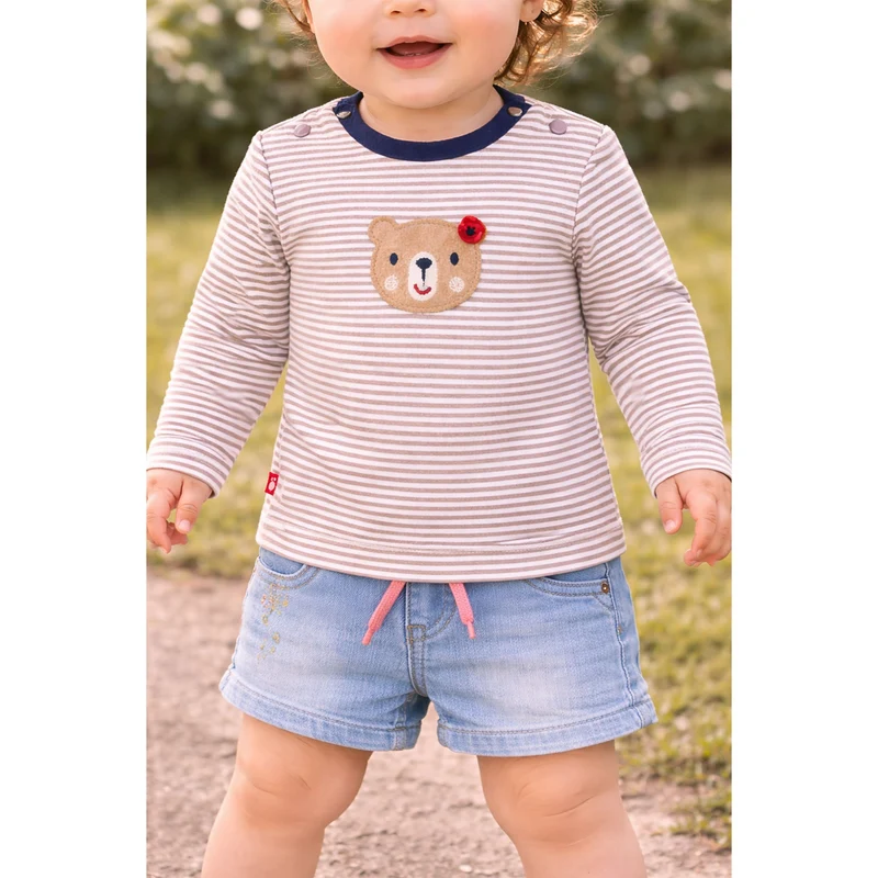 BONDI Baby Langarmshirt "Bär" 93761 | Beige