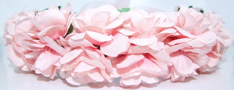 Blumenkranz zum binden mit Rosen - Rosa