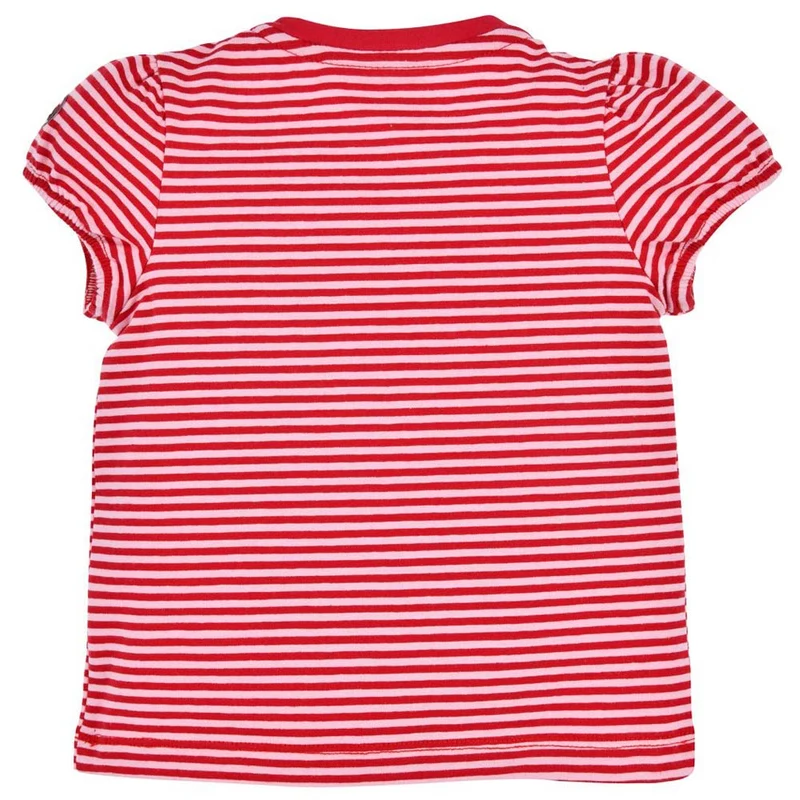 BONDI Baby Mädchen T-Shirt "Zuckermaus" 86750 | Rot Weiß Geringelt