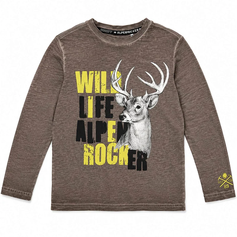 BONDI Jungen Langarmshirt "Wild Life" 29905 | Braun