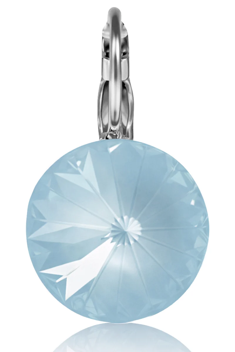 LUISIA® Ohrringe Rivoli mit Kristallen von Swarovski® 14 mm | Matt Sky
