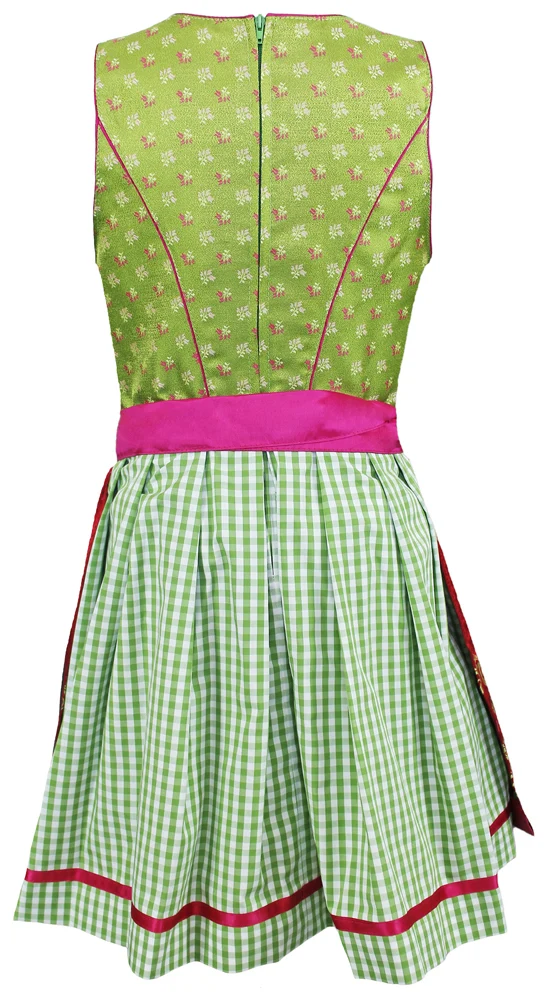 Isar-Trachten Jugend Dirndl "Clarissa" | Grün Pink