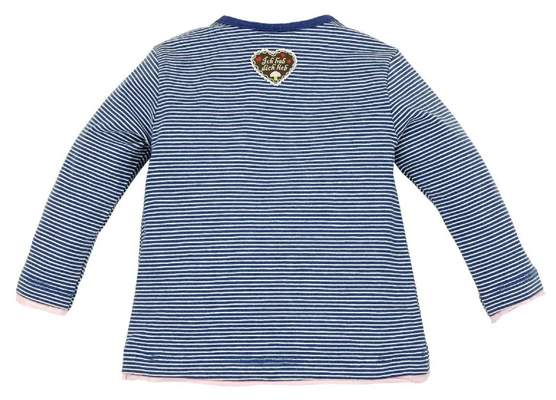 BONDI Langarm T-Shirt ´Zuckermaus´ - Blau Weiß gestreift