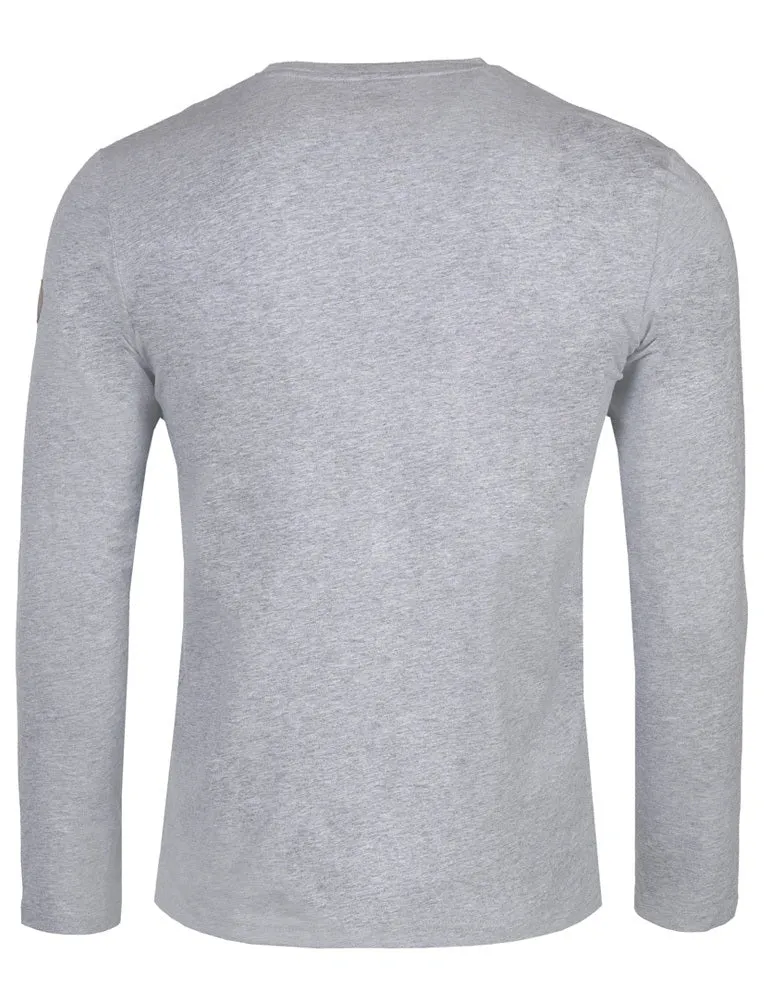 Piz Palü Herren Langarmshirt "Unterhaching" | Grau