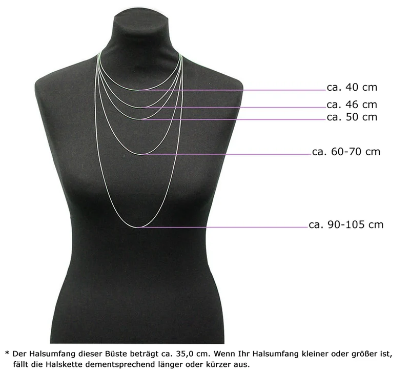 LUISIA® Halskette "Ciri" mit Premium Kristallen - 11 mm - Silber / Violet