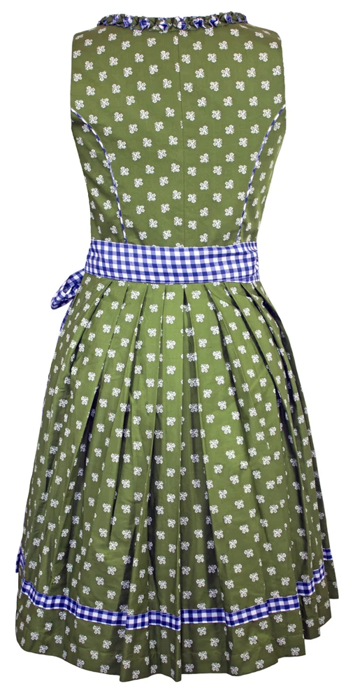 MADDOX Dirndl "Achensee" Traditionell | Olive Kobalt 55 cm