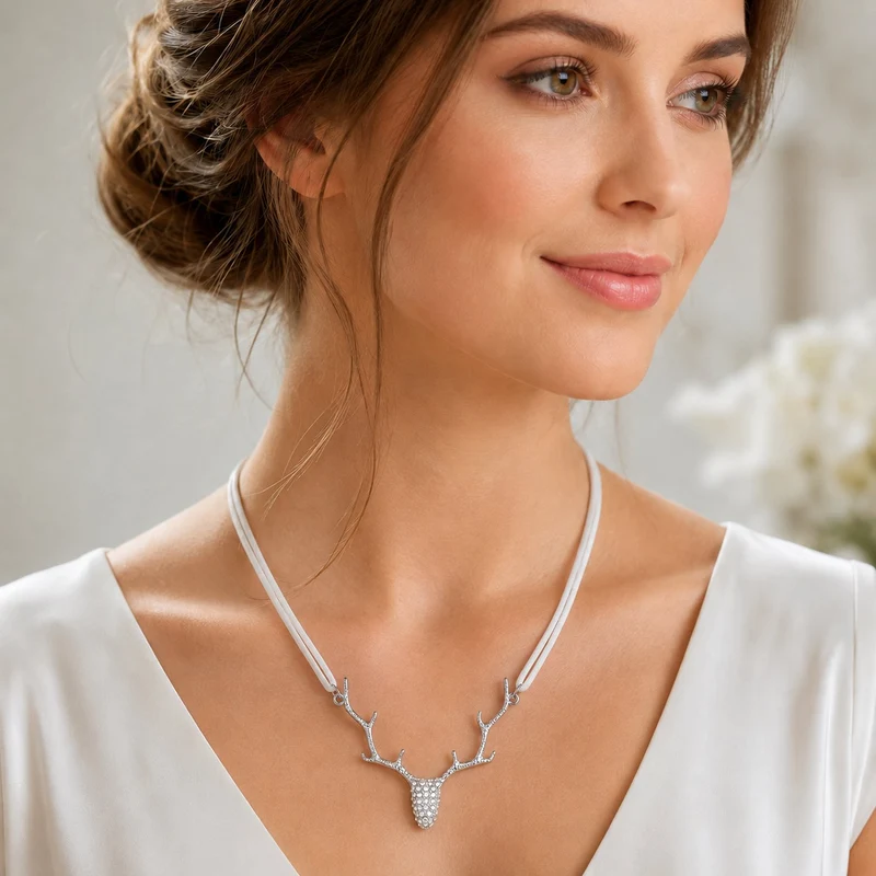 LUISIA® Halskette "Nicola" mit Kristallen von Swarovski® | Weiß