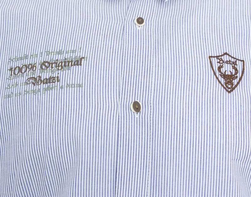 Isar-Trachten Kinder Trachtenhemd "Henry" 52817 | Blau Gestreift