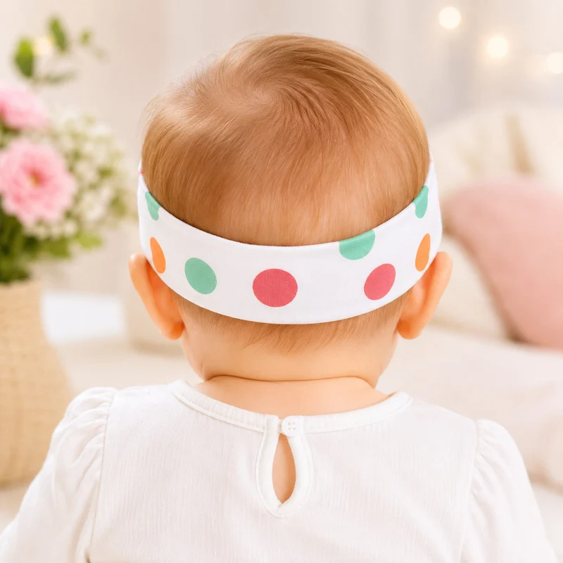 BONDI Stirnband "Froschkönig" 86578 - Weiß | Baby Mädchen Bandana
