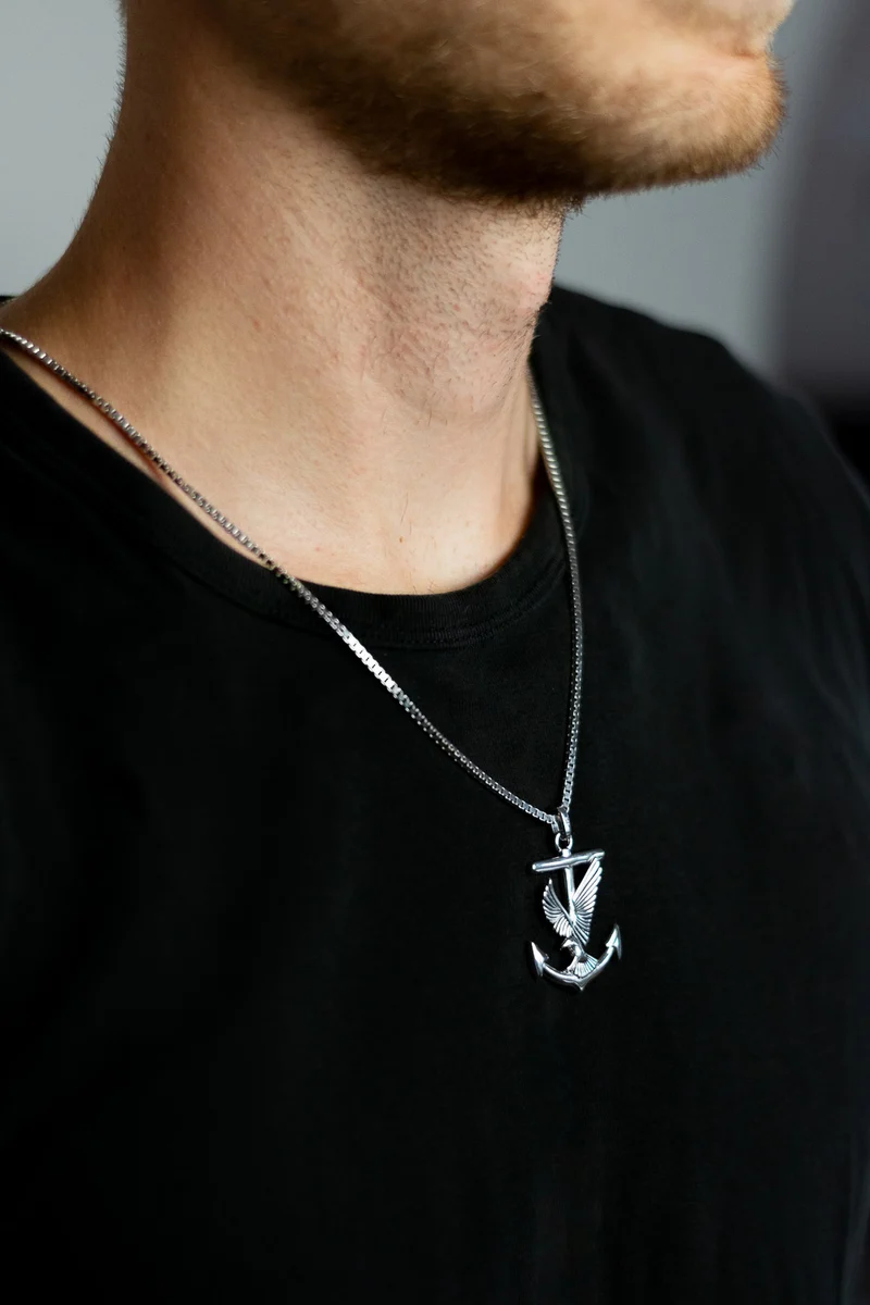 LUISIA Halsette mit Anhänger "Anker mit Adler" 79088 - 925 Silber