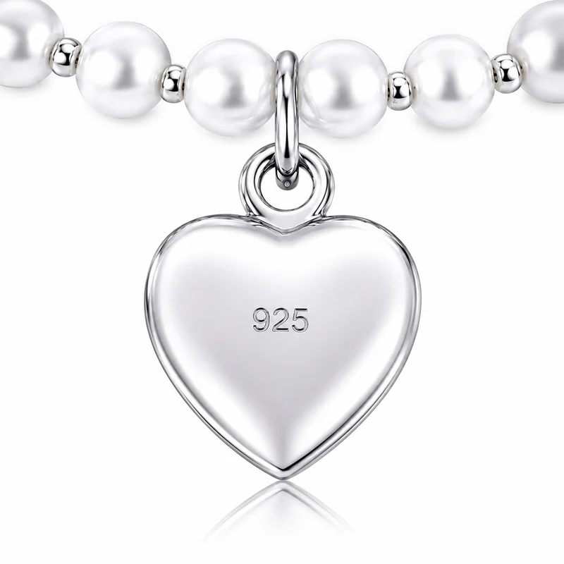 LUISIA® Kinder Perlenkette "Luna" mit Kristallen von Swarovski® | Weiß