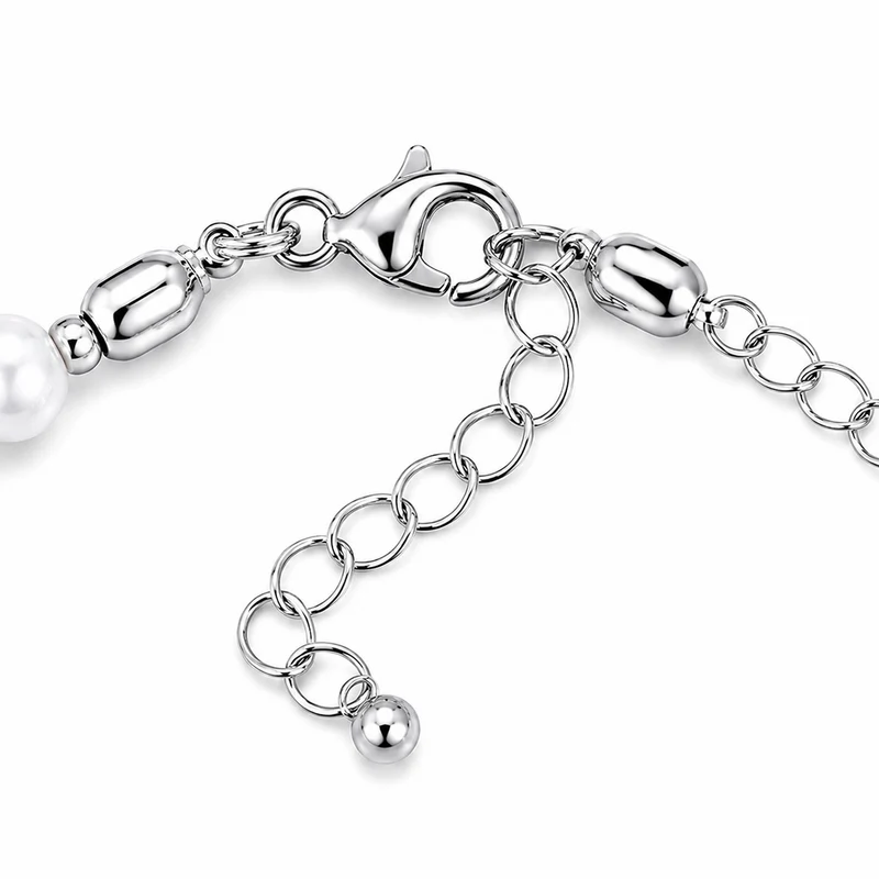 LUISIA® Kinder Perlenkette "Luna" mit Kristallen von Swarovski® | Weiß