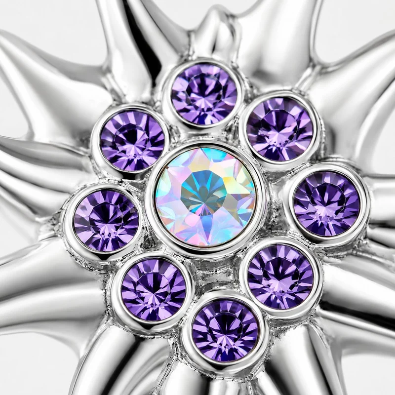 LUISIA® Kinder Halskette "Edelweiß" mit Kristallen von Swarovski® | Flieder