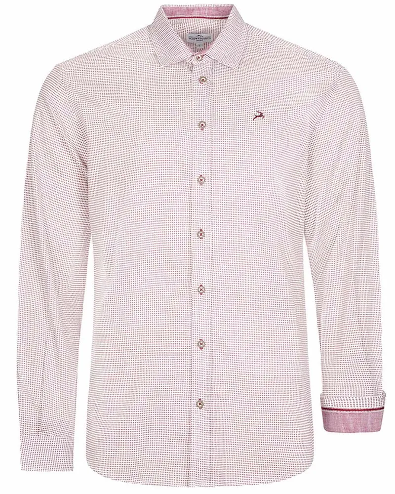 MADDOX Trachtenhemd - Hemd-102 | Bordo Rot