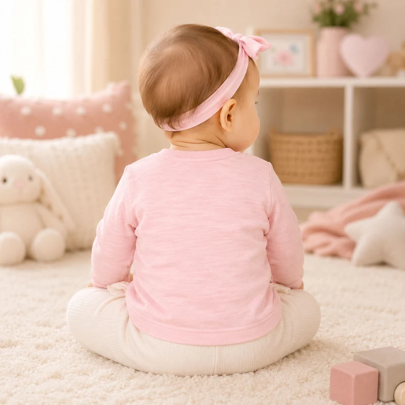 BONDI Baby Langarmshirt "Kätzchen" 93701 - Apricot / Schwarz | Pullover