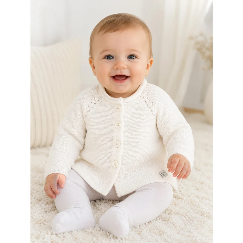 BONDI Baby Mädchen Strickjacke A-Form 86593 | Offwhite