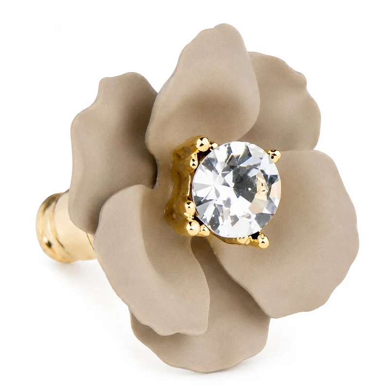 LUISIA® Ohrstecker "Nelia" mit Blumen - 16 Karat vergoldet | Sand