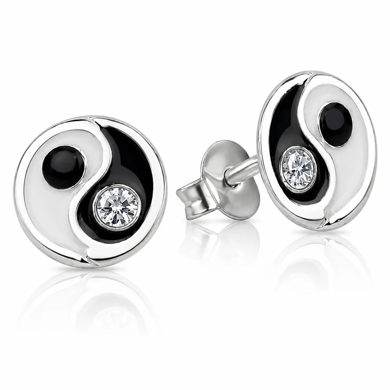 LUISIA® Ohrstecker "Yin Yang" mit Kristall von Swarovski®