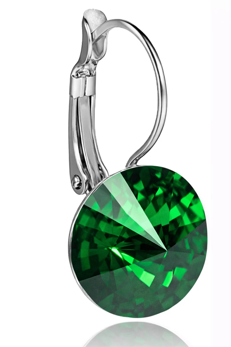 LUISIA® Ohrringe Rivoli mit Kristallen von Swarovski® 14 mm | Majestic Green