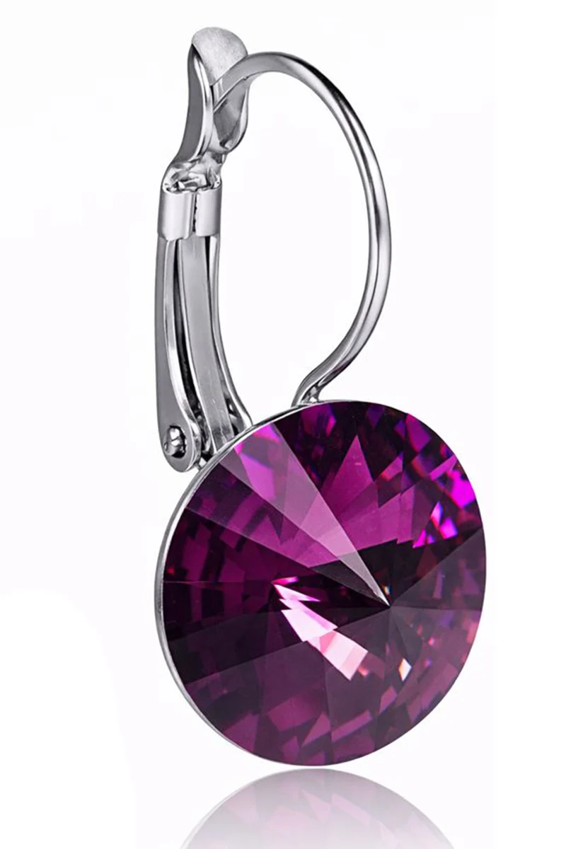 LUISIA® Ohrringe Rivoli mit Kristallen von Swarovski® - 12 mm | Amethyst