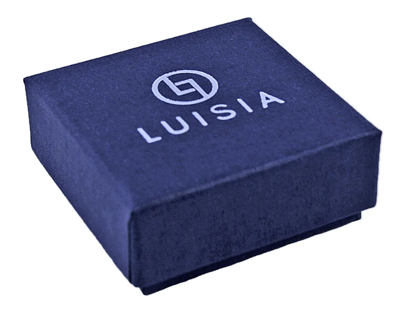 LUISIA® Halskette "Sinja" mit Premium Kristallen - 14 mm - Silber / Light Grey Delite