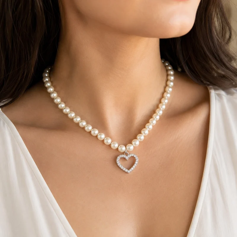 LUISIA® Halskette "Phoebe" mit Kristallen von Swarovski® | Kristall Creme