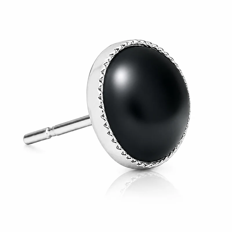 LUISIA® Solitär Ohrstecker "Joy" mit Kristallen von Swarovski® | Perle Hematite
