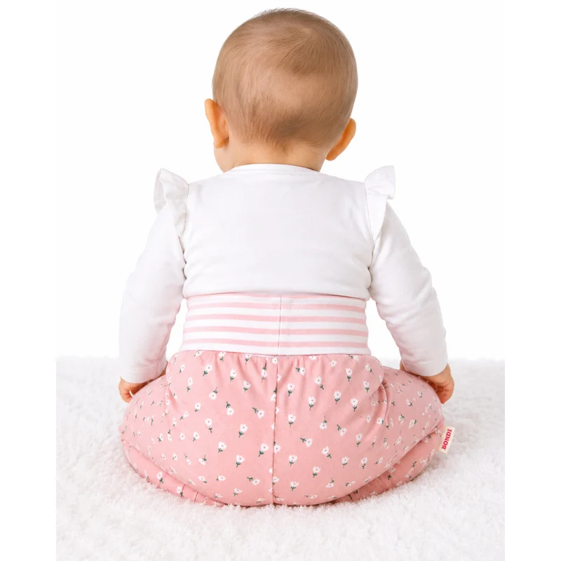 BONDI Baby Mädchen Leggings "Blumenallover" 93945 | flower allover Rosa