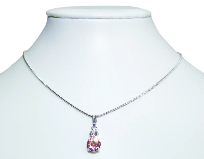 LUISIA® Halskette "Emily" mit Premium Kristallen | Rosa