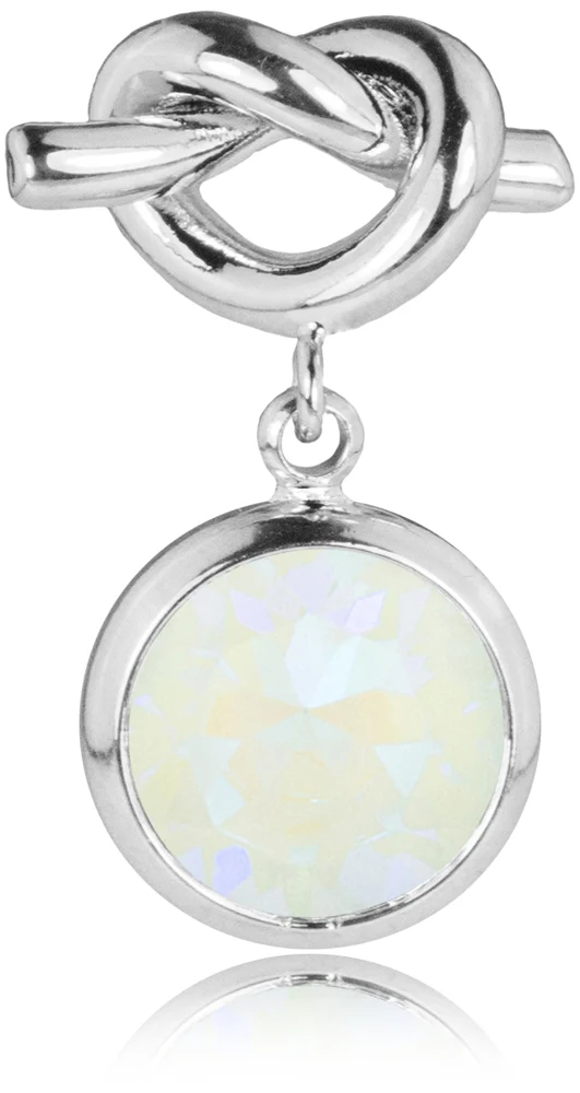 LUISIA® Ohrringe mit Knoten und Premium Kristall - Silber / Light Grey Delite
