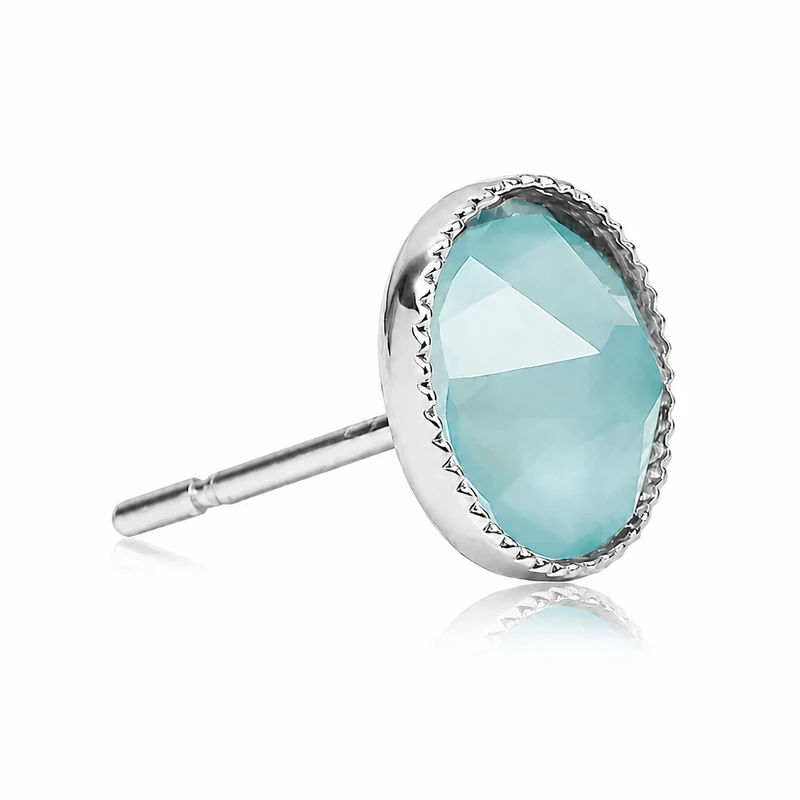 LUISIA® Solitär Ohrstecker "Joy" mit Kristallen von Swarovski® | Matt Sky