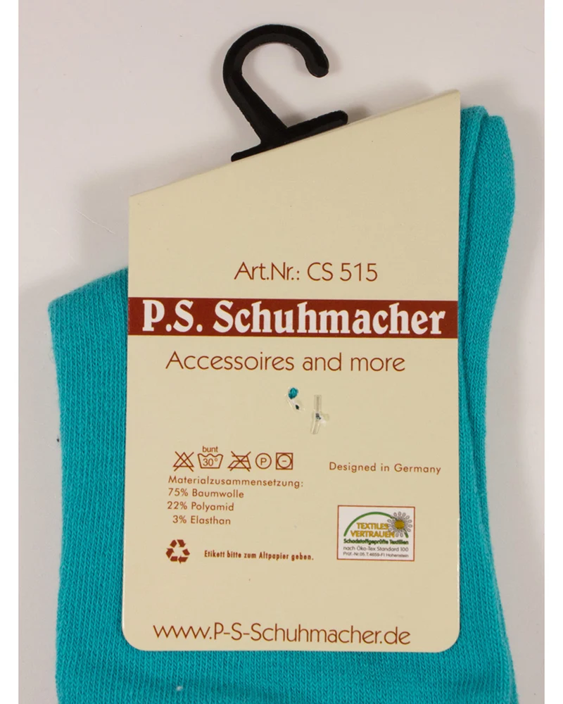 Trachten Kniestrümpfe mit Schleife für Damen | Türkis