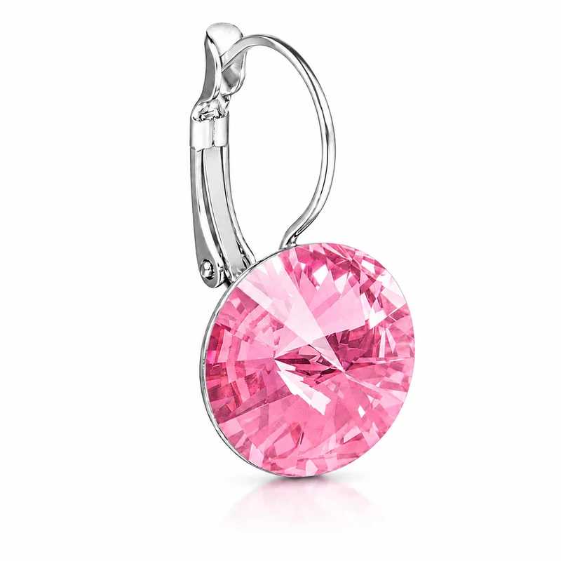 LUISIA® Ohrringe Rivoli mit Kristallen von Swarovski® - 12 mm | Rosa