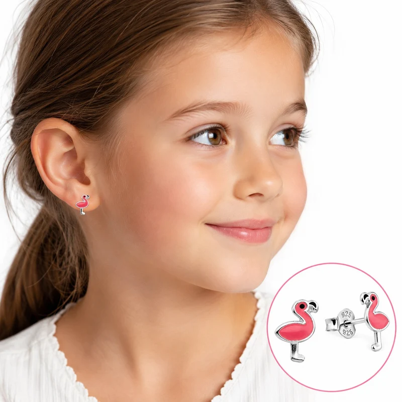 LUISIA® Ohrstecker "Flamingo" E-15550 - 925 Sterling Silber
