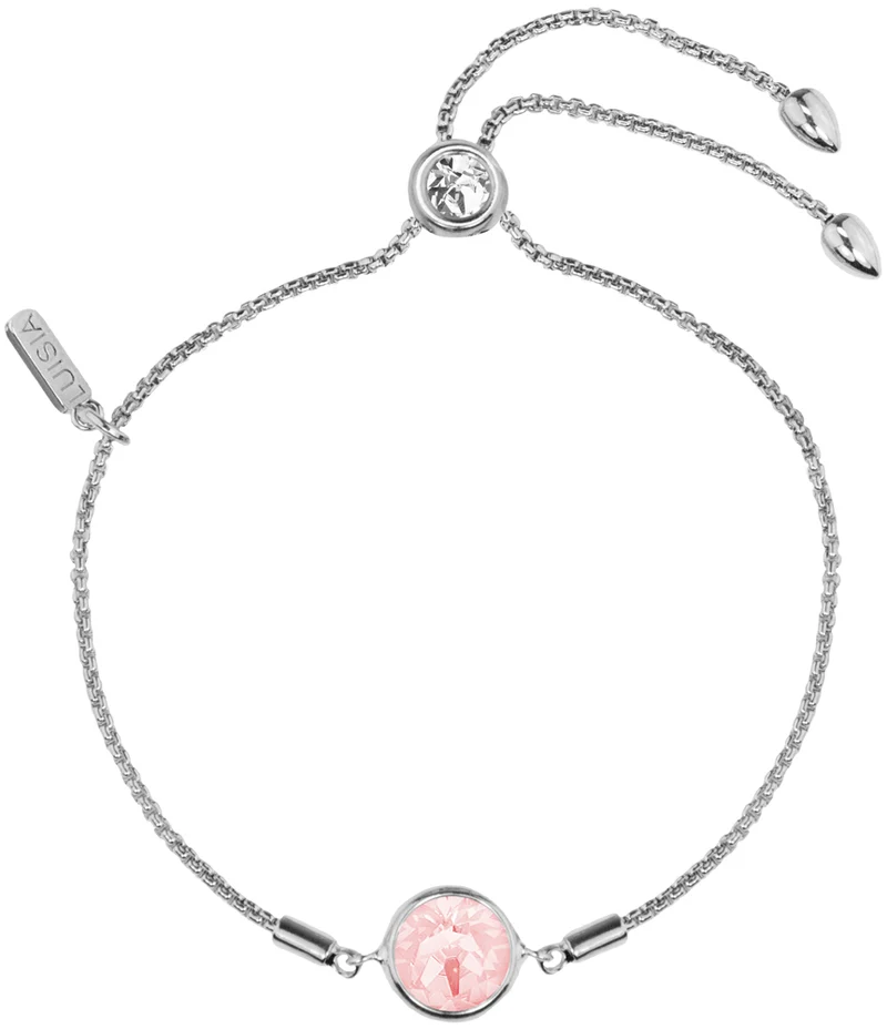 LUISIA® Armband "Ciri" mit Premium Kristallen - Silber / Light Rose