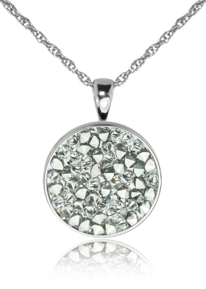 LUISIA® Halskette "Moonlight" mit Premium Kristallen - Silber / Crystal