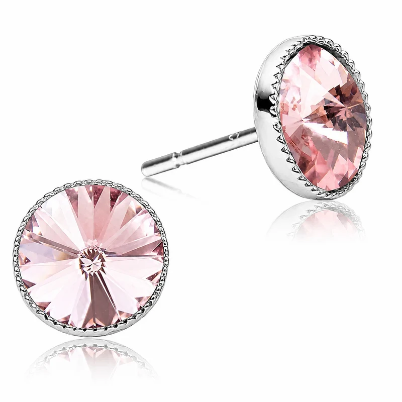 LUISIA® Solitär Ohrstecker "Joy" mit Kristallen von Swarovski® | Light Rose