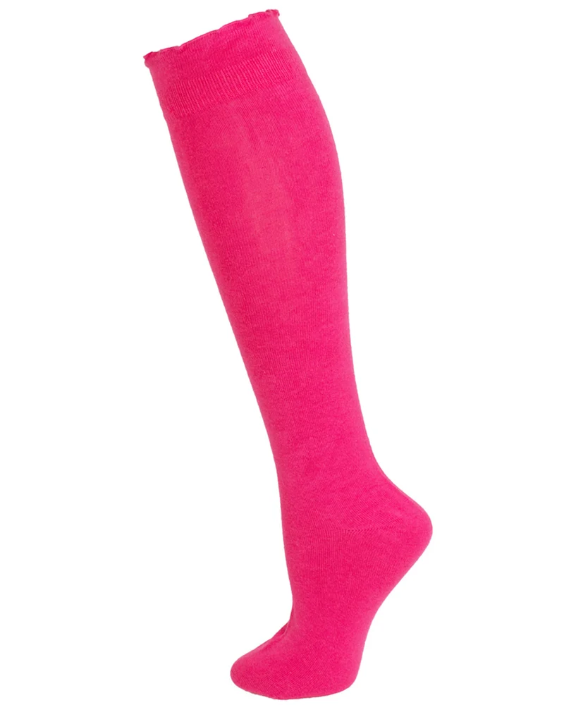 Trachten Kniestrümpfe mit Schleife für Damen | Pink
