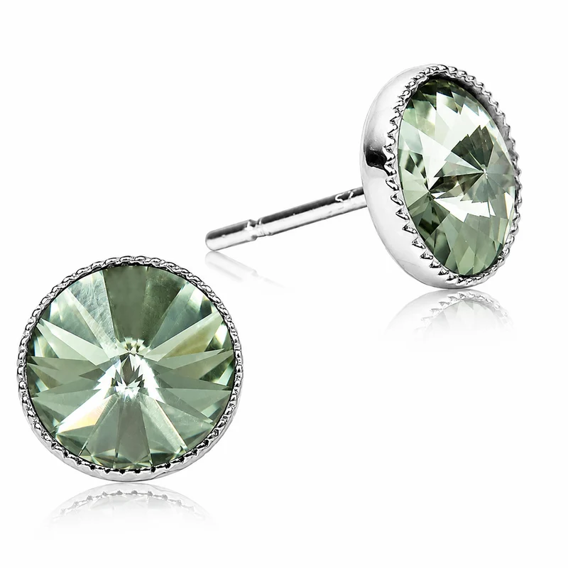 LUISIA® Solitär Ohrstecker "Joy" mit Kristallen von Swarovski® | Black Diamond