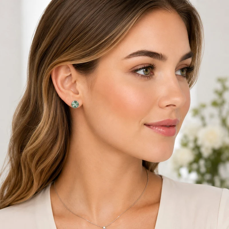 LUISIA® Solitär Ohrstecker "Joy" mit Kristallen von Swarovski® | Black Diamond