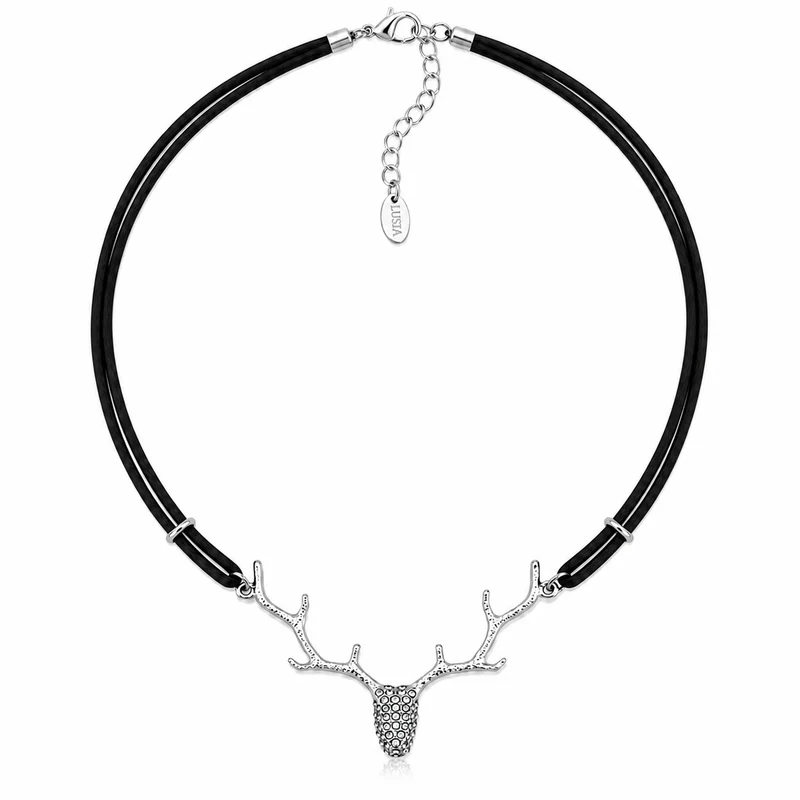 LUISIA® Halskette "Nicola" mit Kristallen von Swarovski® | Schwarz