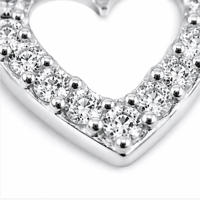 LUISIA® Kettenanhänger "Herz mit Zirkonia" - 925 Sterling Silber