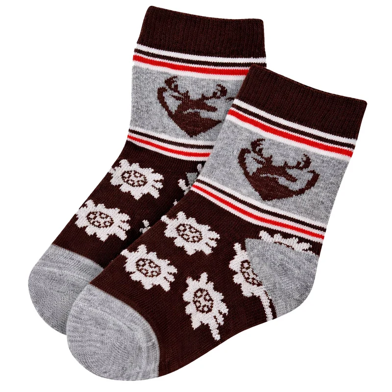 BONDI Baby Kniestrümpfe "Hirsch" 91730 | Grau - Socken