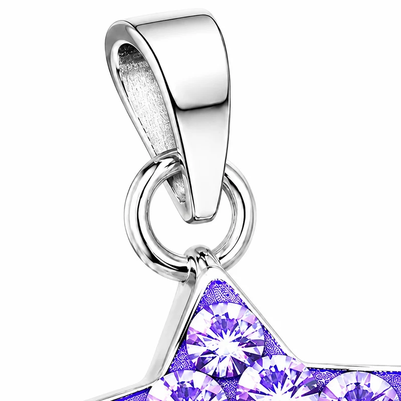 LUISIA® Kettenanhänger "Stern" mit Kristallen von Swarovski® | Flieder