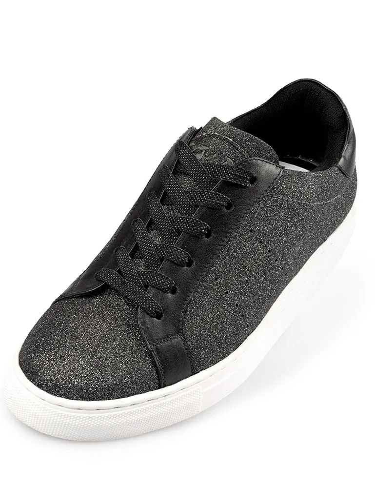 MADDOX Damen Glitzer Schuhe Sneaker "Patrizia" | Schwarz