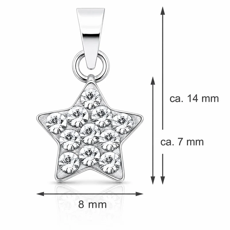 LUISIA® Kettenanhänger "Stern" mit Kristallen von Swarovski® | Hellgrün