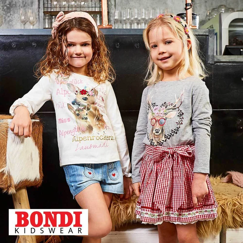 BONDI T-Shirt "Friends" mit Pferde Print 36204 - Weiß | Mädchen Kurzarmshirt