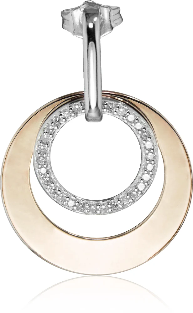 LUISIA Ohrhänger "Doppel Ring" in Roségold 79225 | 925 Silber Ohrringe