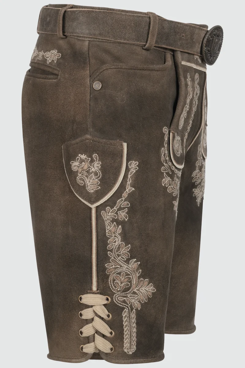 Herren Lederhose OLIAS mit Gürtel - Krüger Buam - 962370-000-0007