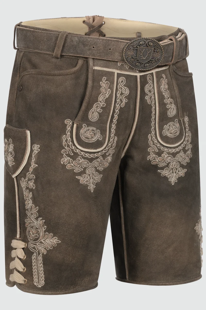Herren Lederhose OLIAS mit Gürtel - Krüger Buam - 962370-000-0007